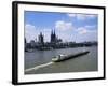 River Rhine and Cologne (Koln), North Rhine-Westphalia, Germany-Hans Peter Merten-Framed Photographic Print