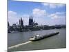 River Rhine and Cologne (Koln), North Rhine-Westphalia, Germany-Hans Peter Merten-Mounted Photographic Print