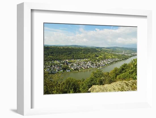 River Rhine and Rhens, Rhineland-Palatinate, Germany, Europe-Jochen Schlenker-Framed Photographic Print