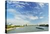 River Rhine, Cologne, North Rhine-Westphalia, Germany, Europe-Jochen Schlenker-Stretched Canvas