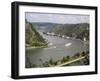 River Rhine Gorge from Loreley (Lorelei), Rhineland-Palatinate, Germany-G Richardson-Framed Photographic Print