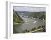 River Rhine Gorge from Loreley (Lorelei), Rhineland-Palatinate, Germany-G Richardson-Framed Photographic Print