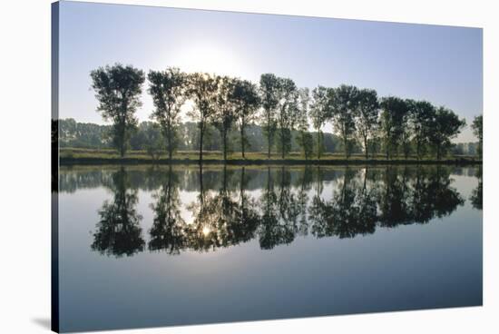 River Rhine Near Xanten, North Rhine-Westphalia (Nordrhein-Westfalen), Germany, Europe-Hans Peter Merten-Stretched Canvas