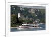 River Rhine Tourist Cruiser Passes in Front of St. Goar-Charles Bowman-Framed Photographic Print