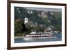 River Rhine Tourist Cruiser Passes in Front of St. Goar-Charles Bowman-Framed Photographic Print