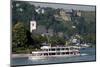 River Rhine Tourist Cruiser Passes in Front of St. Goar-Charles Bowman-Mounted Photographic Print