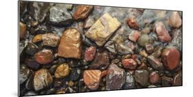 River rocks naturally polished in Lower Deschutes River, Central Oregon, USA-Stuart Westmorland-Mounted Photographic Print
