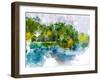 River Run IV-Chamira Young-Framed Art Print