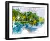 River Run IV-Chamira Young-Framed Art Print