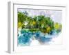 River Run IV-Chamira Young-Framed Art Print