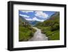 River Running Below the Famous Fortress Monastery Kazbegi Near the Chechnya Border, Georgia-Michael Runkel-Framed Photographic Print