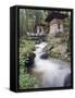 River Running Through Stone Cairns on Trail to Tigers Nest (Taktsang Goemba), Paro Valley, Bhutan-Christian Kober-Framed Stretched Canvas