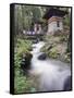 River Running Through Stone Cairns on Trail to Tigers Nest (Taktsang Goemba), Paro Valley, Bhutan-Christian Kober-Framed Stretched Canvas