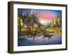 River's Crossing-Chuck Black-Framed Giclee Print