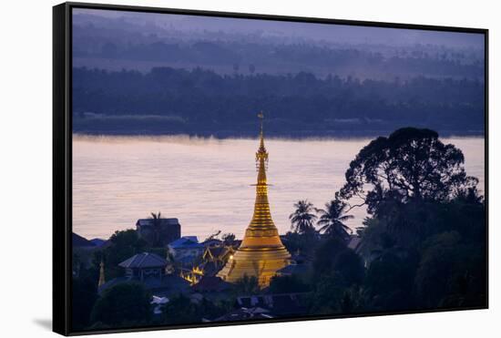 River Salouen (Thanlwin) from View Point, Mawlamyine (Moulmein), Myanmar (Burma), Asia-Nathalie Cuvelier-Framed Stretched Canvas