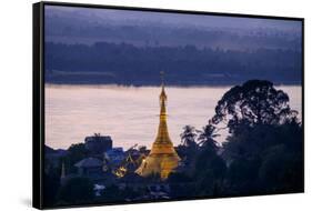 River Salouen (Thanlwin) from View Point, Mawlamyine (Moulmein), Myanmar (Burma), Asia-Nathalie Cuvelier-Framed Stretched Canvas