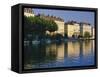 River Saone, Lyon, Rhone Valley, France, Europe-David Hughes-Framed Stretched Canvas