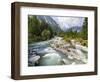 River Sarca. Val di Genova in the Parco Naturale Adamello, Brenta, Trentino, Italy, Val Rendena-Martin Zwick-Framed Photographic Print