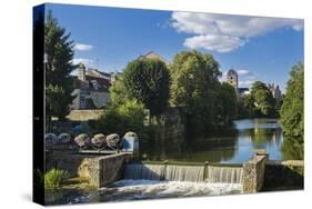 River Sarthe, Alencon, Lower Normandy, France-Massimo Borchi-Stretched Canvas
