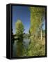 River Sarthe, Near Le Mans, Sarthe, Western Loire, Pays De La Loire, France-Michael Busselle-Framed Stretched Canvas