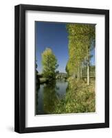 River Sarthe, Near Le Mans, Sarthe, Western Loire, Pays De La Loire, France-Michael Busselle-Framed Photographic Print