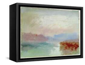 River Scene, 1834-J. M. W. Turner-Framed Stretched Canvas