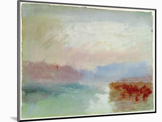 River Scene, 1834-J. M. W. Turner-Mounted Giclee Print