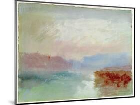 River Scene, 1834-J. M. W. Turner-Mounted Giclee Print