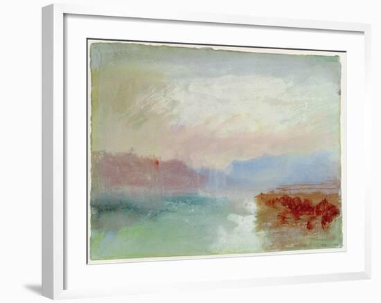 River Scene, 1834-J. M. W. Turner-Framed Giclee Print