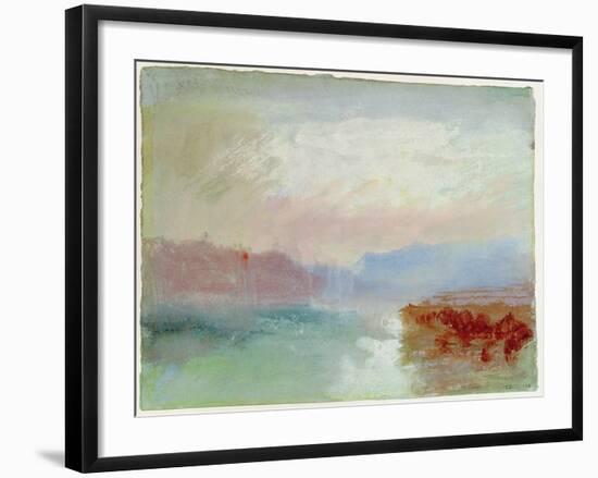 River Scene, 1834-J. M. W. Turner-Framed Giclee Print