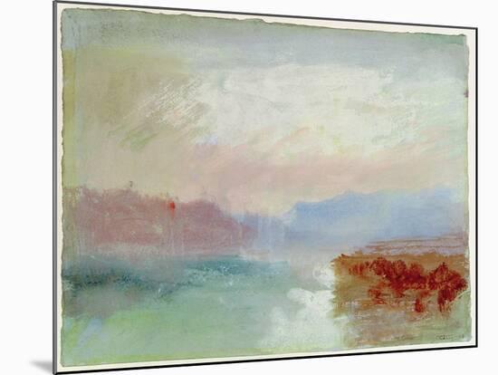 River Scene, 1834-J. M. W. Turner-Mounted Giclee Print