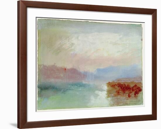 River Scene, 1834-J. M. W. Turner-Framed Giclee Print