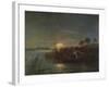 'River Scene by Moonlight, with Boat', 1879, (1935)-Arthur Gilbert-Framed Giclee Print