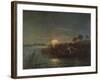 'River Scene by Moonlight, with Boat', 1879, (1935)-Arthur Gilbert-Framed Giclee Print