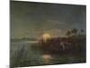 'River Scene by Moonlight, with Boat', 1879, (1935)-Arthur Gilbert-Mounted Giclee Print