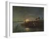 'River Scene by Moonlight, with Boat', 1879, (1935)-Arthur Gilbert-Framed Giclee Print