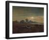 'River Scene by Moonlight, with Cattle', 1879, (1935)-Arthur Gilbert-Framed Giclee Print