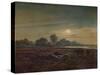 'River Scene by Moonlight, with Cattle', 1879, (1935)-Arthur Gilbert-Stretched Canvas