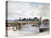 River Scene, C1864-1930-Anna Lea Merritt-Stretched Canvas