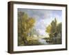 River Scene in France-Charles Kuwasseg-Framed Giclee Print