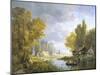 River Scene in France-Charles Kuwasseg-Mounted Giclee Print