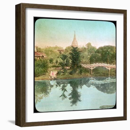 River Scene, India, Late 19th or Early 20th Century-null-Framed Giclee Print