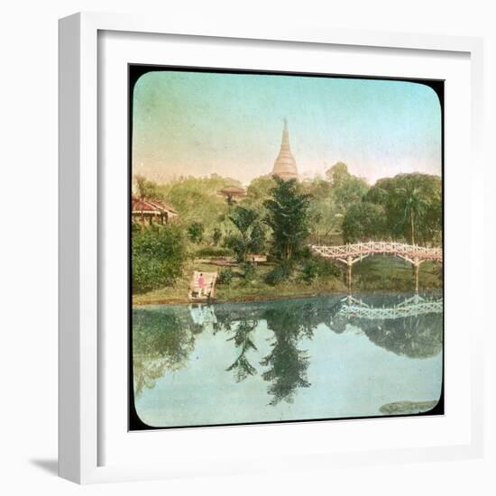 River Scene, India, Late 19th or Early 20th Century-null-Framed Giclee Print