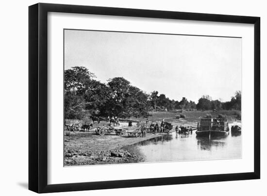 River Scene, Rio Corrientes, Paraguay, 1911-null-Framed Giclee Print