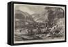 River Scene, Wales, Salmon-Fishing, Ascertaining the Weight-Alexander Rolfe-Framed Stretched Canvas