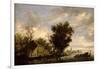 River Scene with a Ferry Boat-Salomon van Ruisdael or Ruysdael-Framed Giclee Print