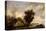 River Scene with a Ferry Boat-Salomon van Ruisdael or Ruysdael-Stretched Canvas