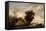 River Scene with a Ferry Boat-Salomon van Ruisdael or Ruysdael-Framed Stretched Canvas