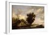 River Scene with a Ferry Boat-Salomon van Ruisdael or Ruysdael-Framed Giclee Print