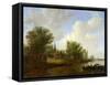 River Scene with a View of Overschie, 1651-Jan Van Goyen-Framed Stretched Canvas